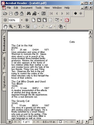 Adobe Reader example